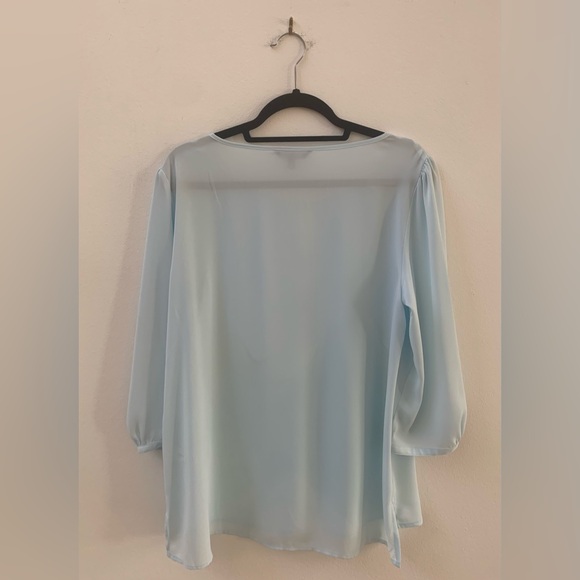 SZ L Express Light Blue Long Sleeve Blouse - Picture 2 of 6